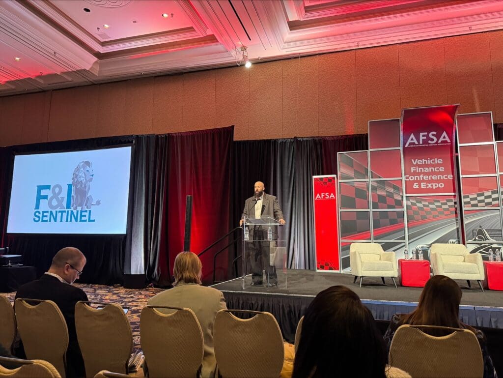 Keishawn Batts from F&I Sentinel opens the panel at AFSA Vehicle Finance.