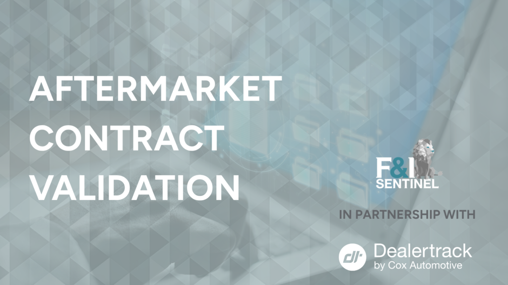 F&I Sentinel Now Integrated with DealerTrack